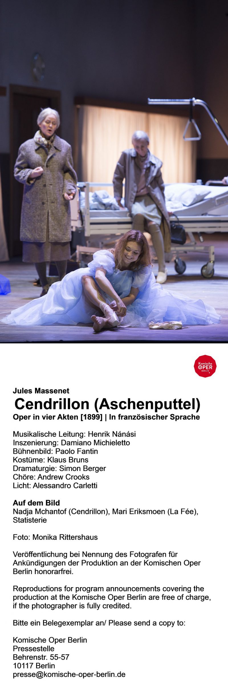 DAMIANO MICHIELETTO DEBUTTA A BERLINO CON CENDRILLON DI MASSENET