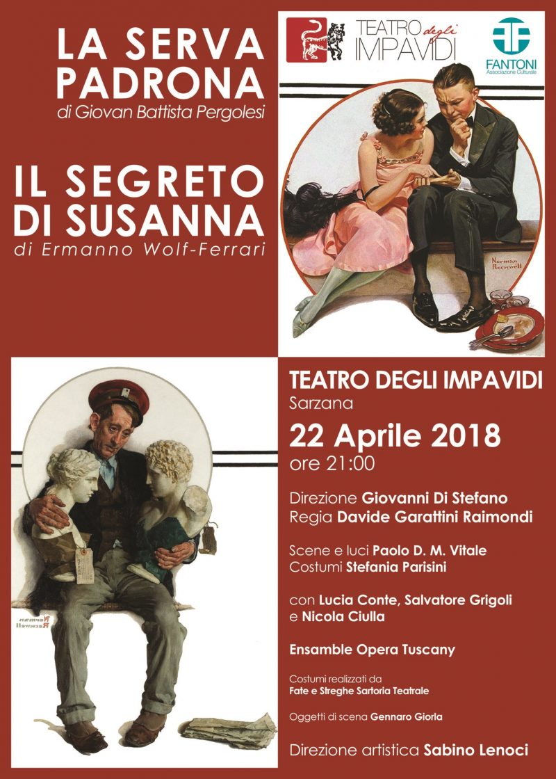 Al Teatro degli Impavidi torna la lirica con un dittico inconsueto: “La Serva Padrona” e “Il Segreto di Susanna”