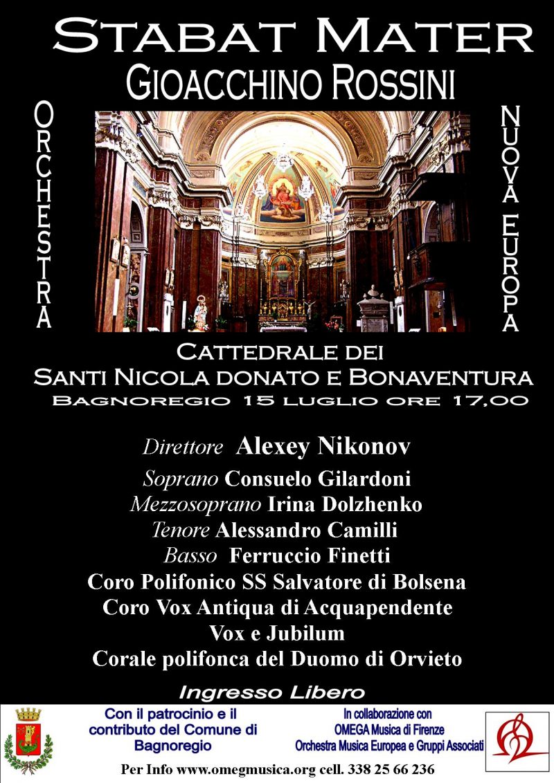 BAGNOREGIO: Stabat Mater di Gioacchino Rossini, 15 luglio 2018