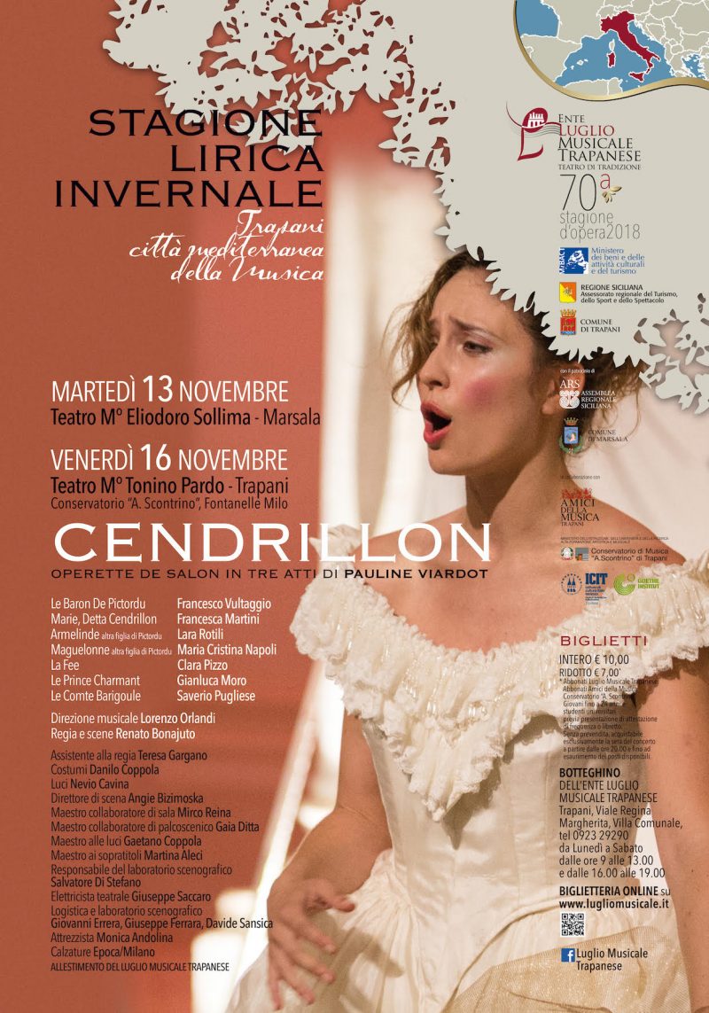 TRAPANI: Cendrillon di Paulin Viardot, una fiaba eterna – 13 e 16 novembre 2018