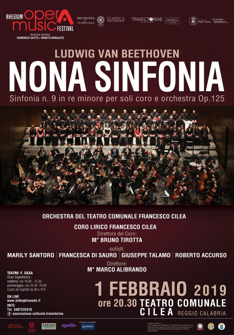 Venerdì 1° febbraio la “Nona Sinfonia” di Beethoven al Cilea di Reggio Calabria